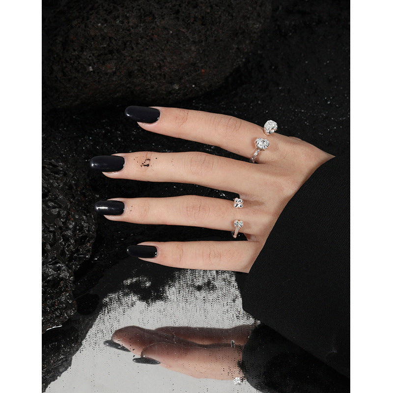 Double Bone Ring aus 925 Sterlingsilber – Verstellbar Modern