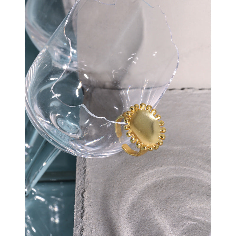 Sonnenblumen Ring 925 Sterling Silber verstellbar elegant