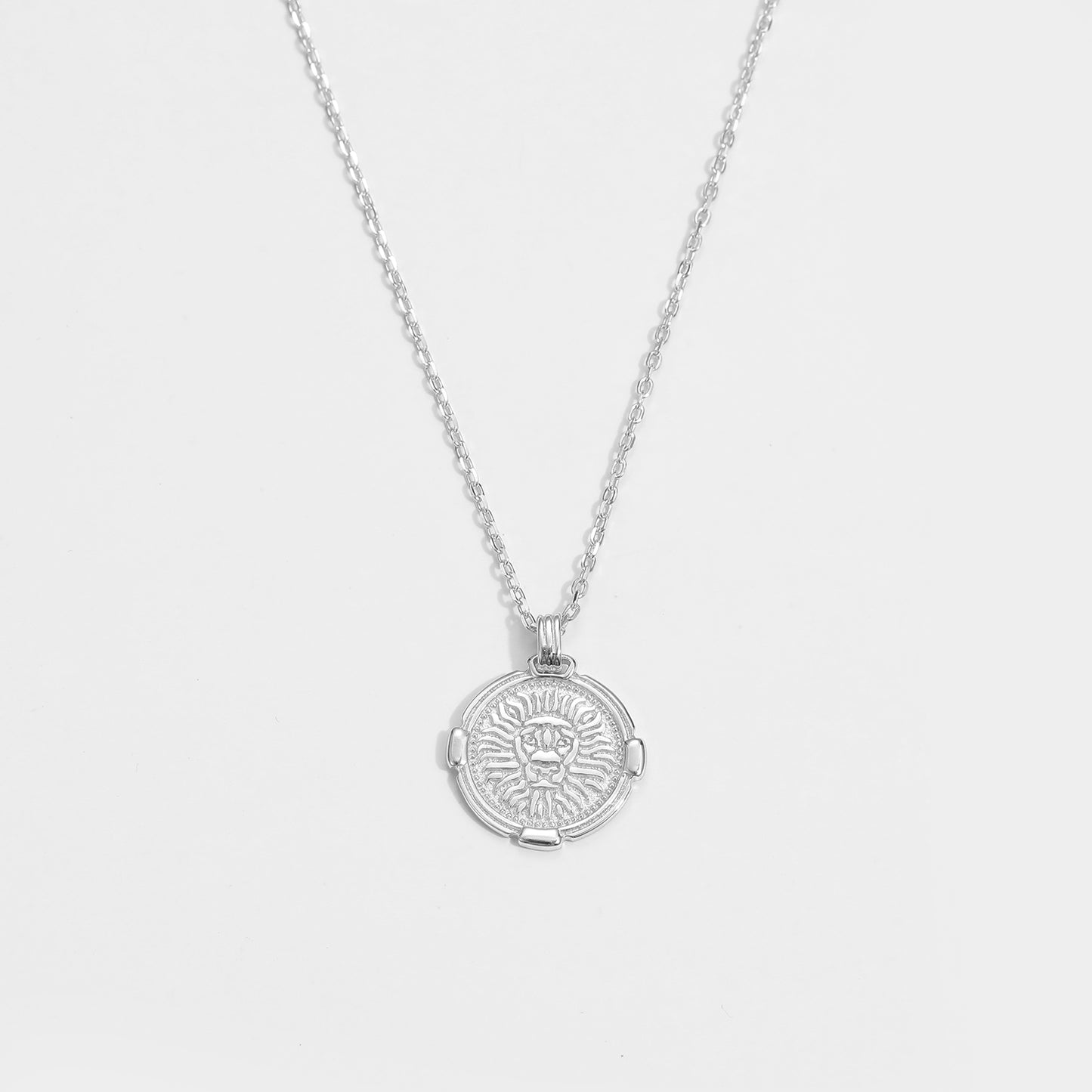 Gold 2D Löwe Halskette aus 925 Sterlingsilber – Statement - SterlingSilberSchmuck