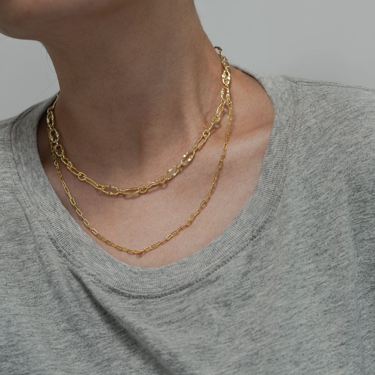 Geometrische Rechteck Hohlkette aus 925 Sterlingsilber – Modern - SterlingSilberSchmuck