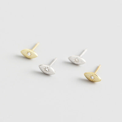ferien cz eye ohrstecker aus 925 sterlingsilber mit zirkonia schutzsymbol