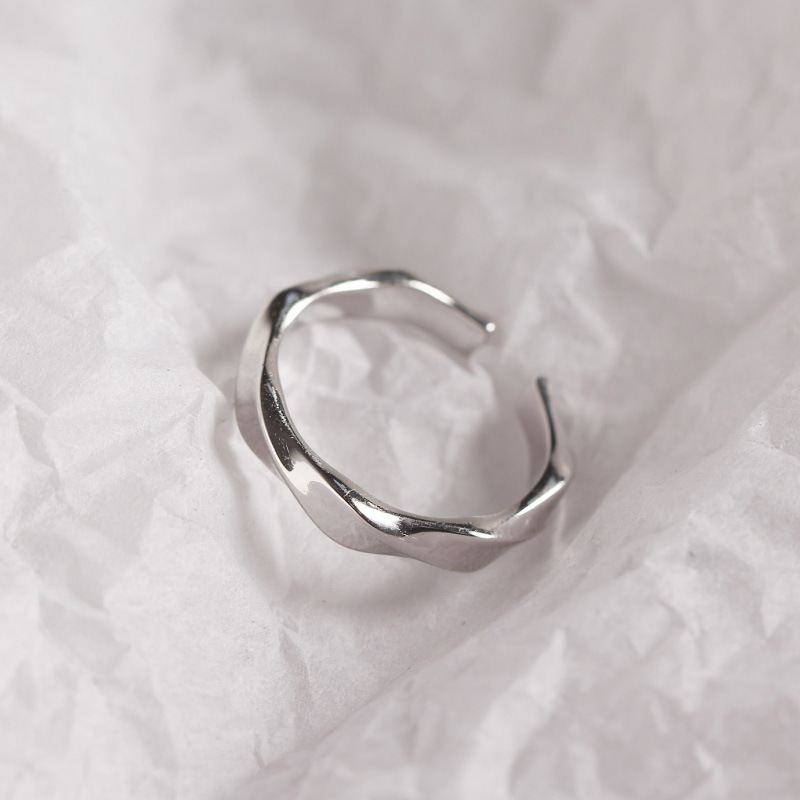 Fashion Twisted 925 Sterling Silver Adjustable Ring - SterlingSilberSchmuck