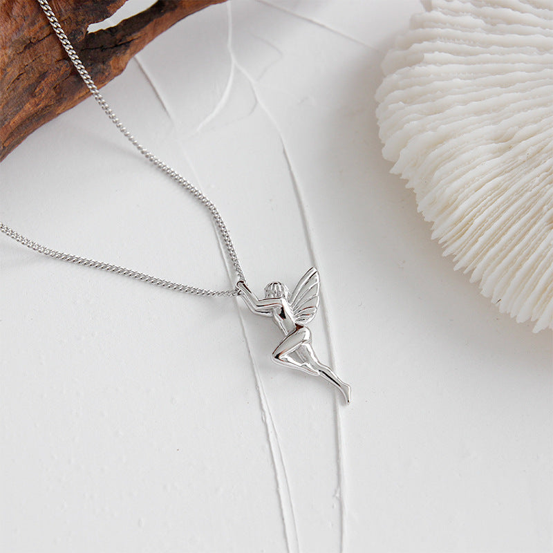 Women Guardian Angel 925 Sterling Silver Necklace - SterlingSilberSchmuck