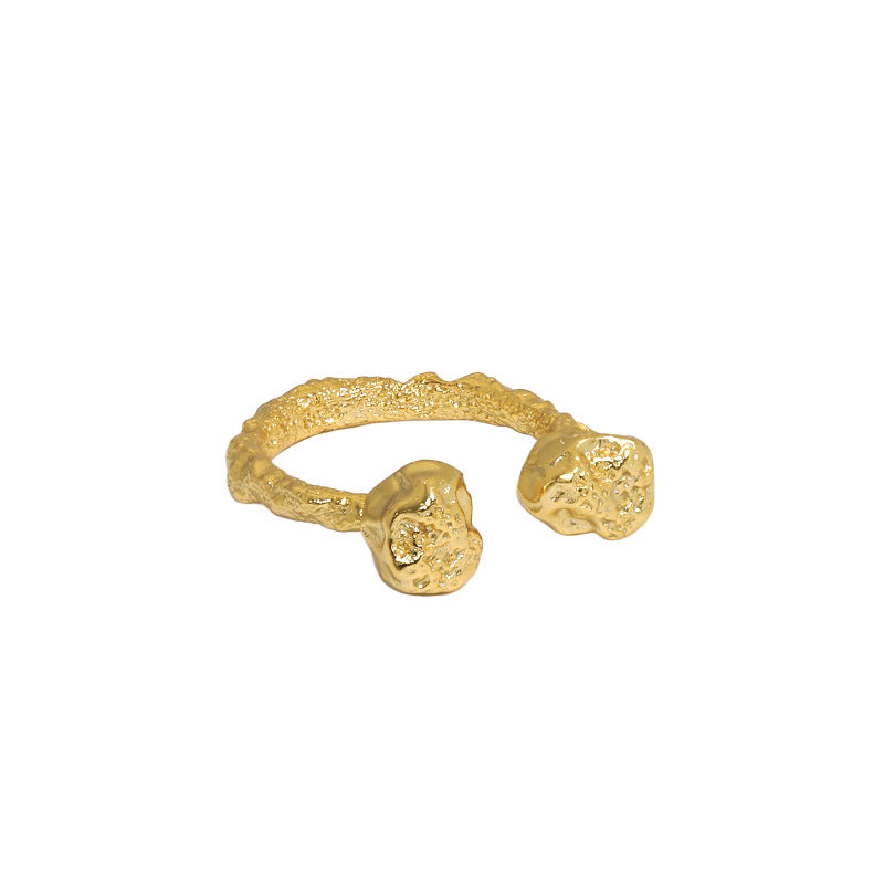 Double Bone Ring aus 925 Sterlingsilber – Verstellbar Modern