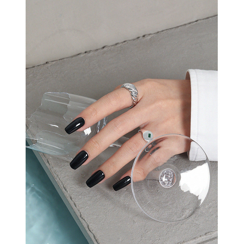 Breiter Twist Ring 925 Sterling Silber verstellbar Büro elegant
