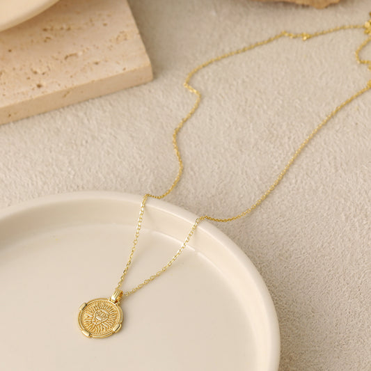 Gold 2D Löwe Halskette aus 925 Sterlingsilber – Statement - SterlingSilberSchmuck