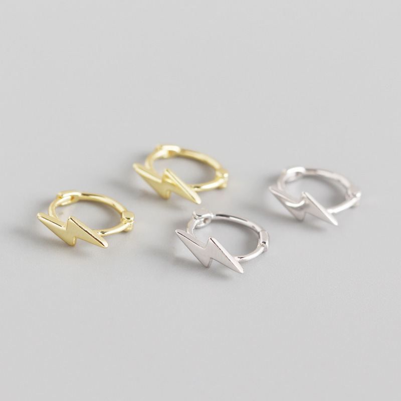 Einfache Hoop Ohrringe 925 Sterlingsilber Minimalistisch