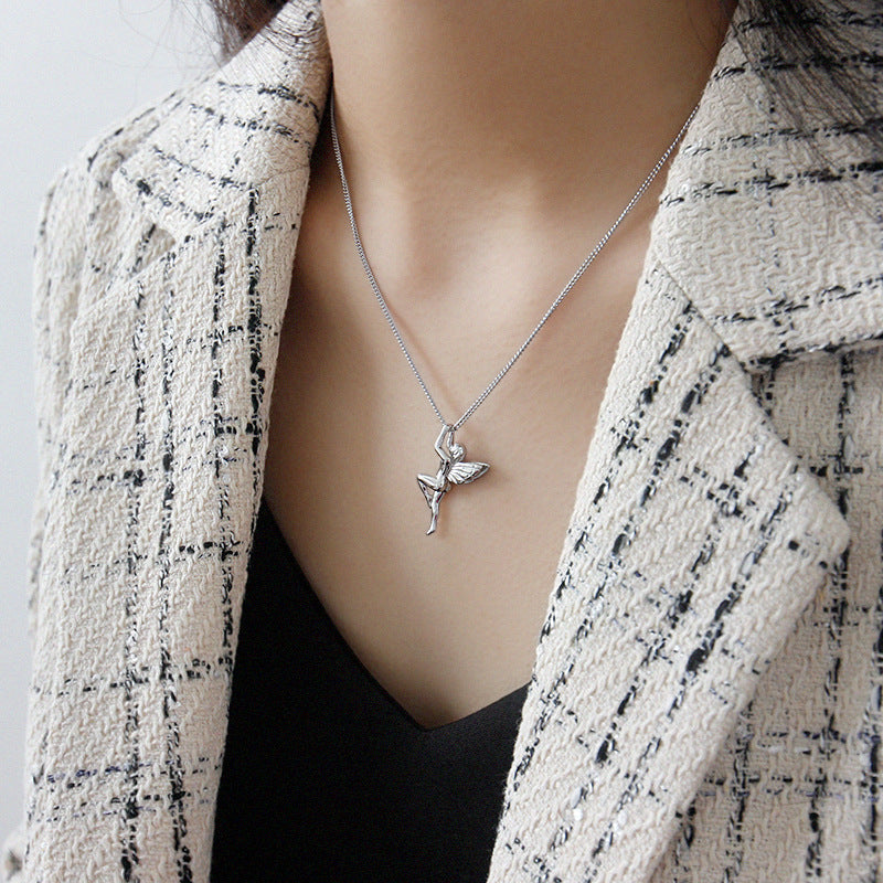 Women Guardian Angel 925 Sterling Silver Necklace - SterlingSilberSchmuck