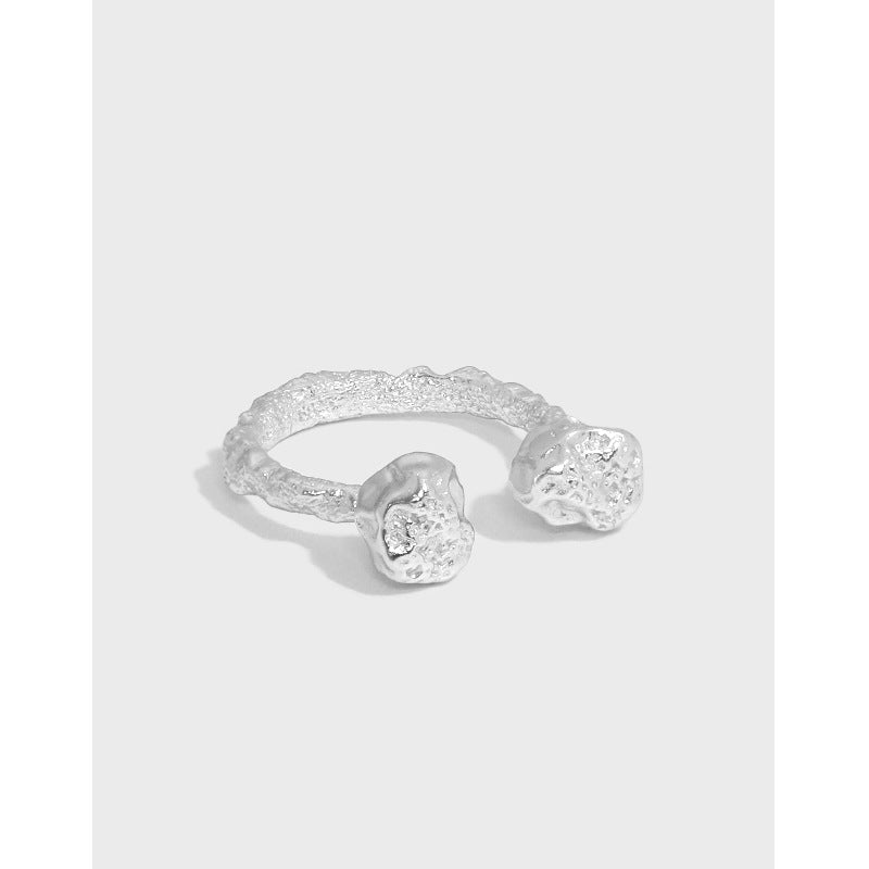 Double Bone Ring aus 925 Sterlingsilber – Verstellbar Modern