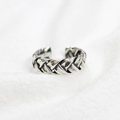 Vintage Twist Ring 925 Sterling Silber verstellbar elegant