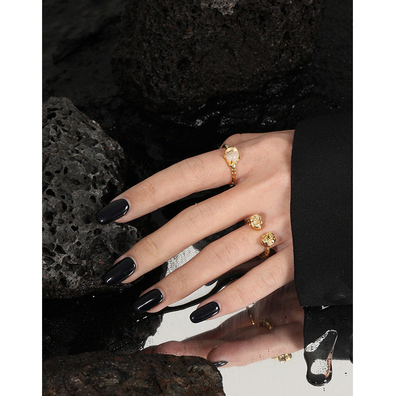 Double Bone Ring aus 925 Sterlingsilber – Verstellbar Modern