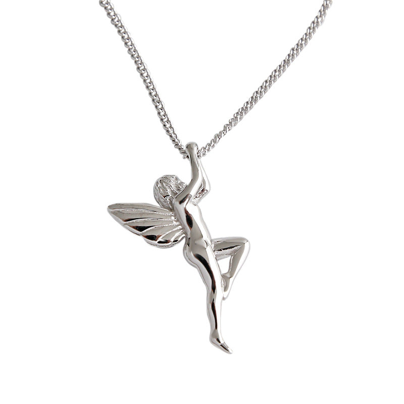 Women Guardian Angel 925 Sterling Silver Necklace - SterlingSilberSchmuck