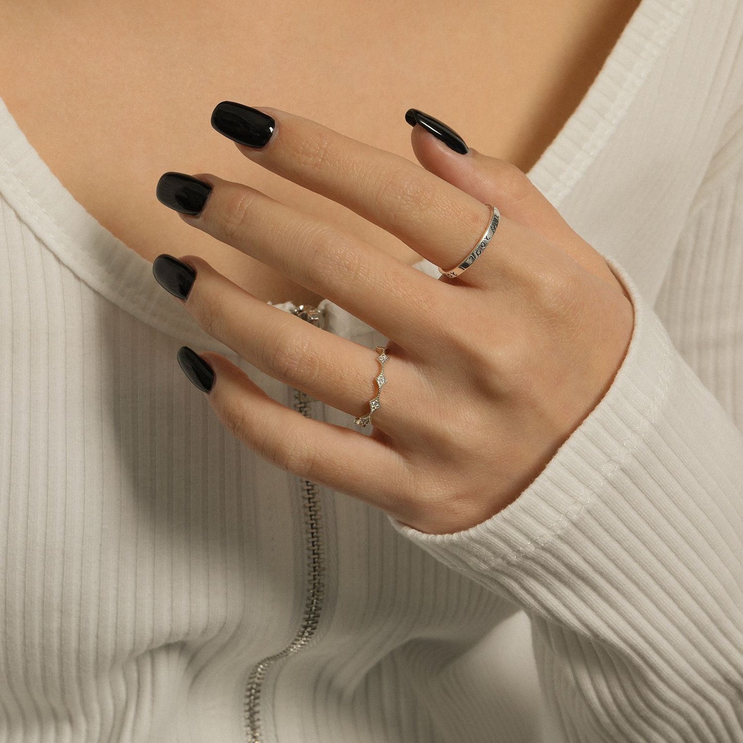 Griechischer Alphabet Ring aus 925 Sterlingsilber – Verstellbar - SterlingSilberSchmuck