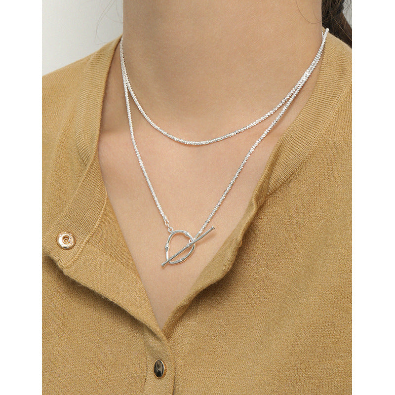 Office Popcorn Chain OT Shape 925 Sterling Silver Necklace - SterlingSilberSchmuck