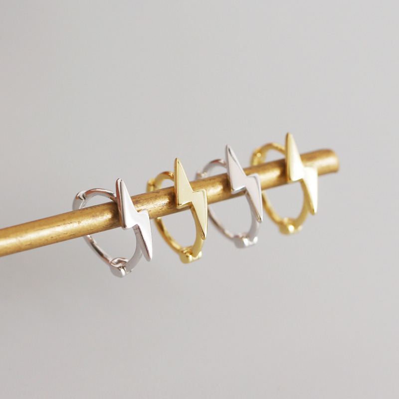 Einfache Hoop Ohrringe 925 Sterlingsilber Minimalistisch