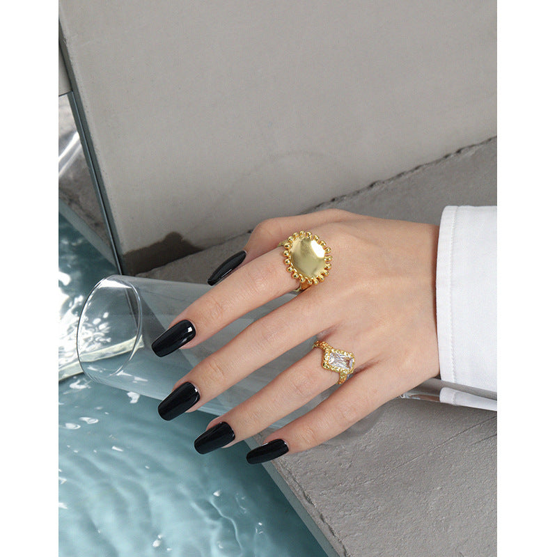 Sonnenblumen Ring 925 Sterling Silber verstellbar elegant