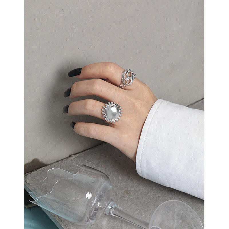 Sonnenblumen Ring 925 Sterling Silber verstellbar elegant
