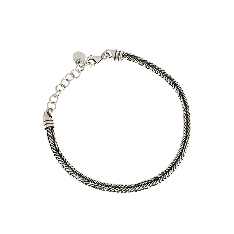 Vintage Snake Chain 925 Sterling Silver Bracelet - SterlingSilberSchmuck