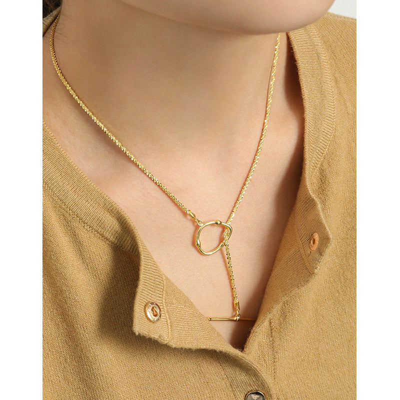 Office Popcorn Chain OT Shape 925 Sterling Silver Necklace - SterlingSilberSchmuck