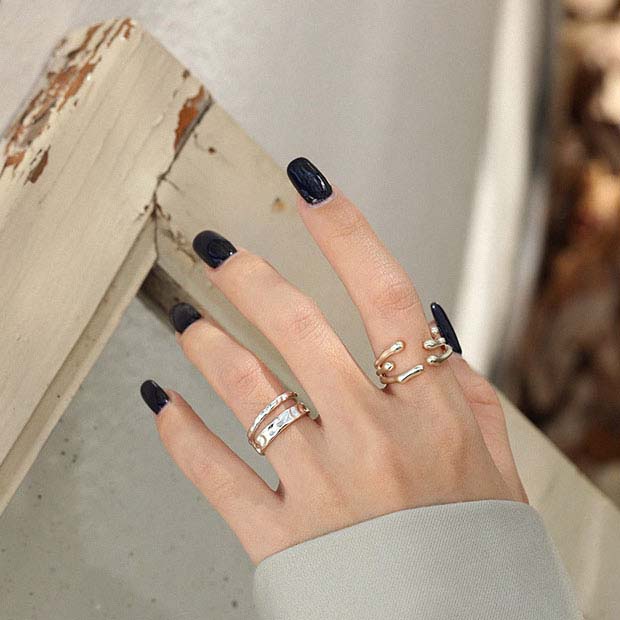 Doppelschicht Ring 925 Sterling Silber verstellbar unregelmäßig