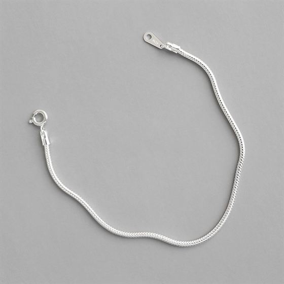 2mm Snake Chain Bracelet 925 Sterling Silver Elegant Women's