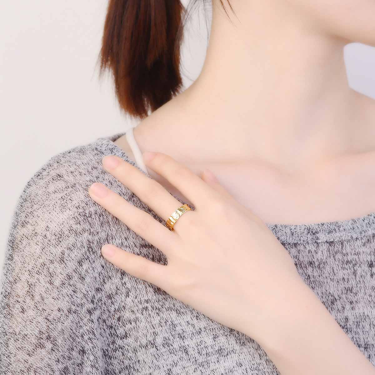 Asymmetrischer Konkav Konvex Ring 925 Sterling Silber verstellbar