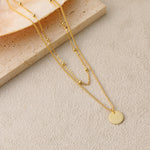 Lade das Bild in den Galerie-Viewer, Choker Double Beads Chain Tag Coin 925 Sterling Silver Necklace
