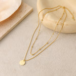 Lade das Bild in den Galerie-Viewer, Choker Double Beads Chain Tag Coin 925 Sterling Silver Necklace
