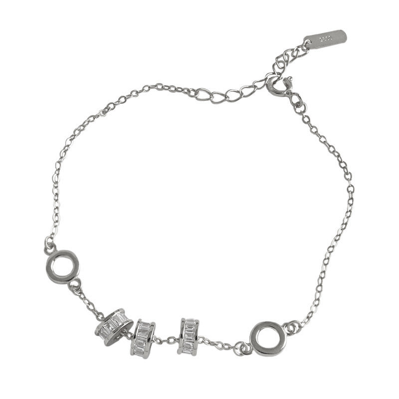 Lucky Transfer Beads Armband - 925 Silber Glücksbringer mit CZ