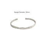 Lade das Bild in den Galerie-Viewer, Simple Concave Convex Round 925 Sterling Silver Open Bangle
