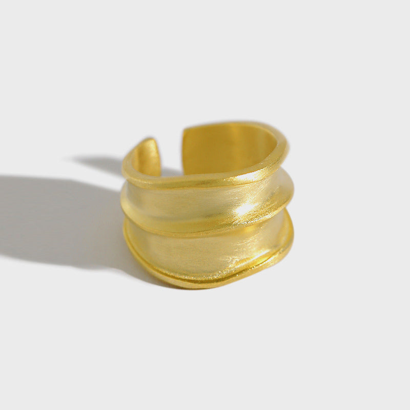 Breiter Ring 925 Sterling Silber verstellbar minimalistisch modern