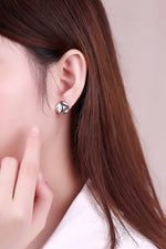 Lade das Bild in den Galerie-Viewer, Asymmetric Irregular Geometry 925 Sterling Silver Stud Earrings
