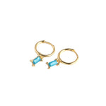 Lade das Bild in den Galerie-Viewer, Geometry Rectangle CZ 925 Sterling Silver Hoop Earrings
